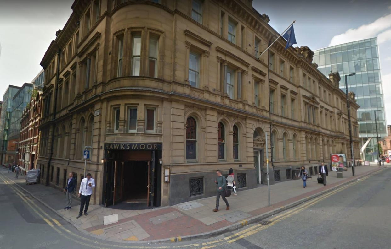 The mistake happened at Hawksmoor Manchester (Picture: Google Maps)