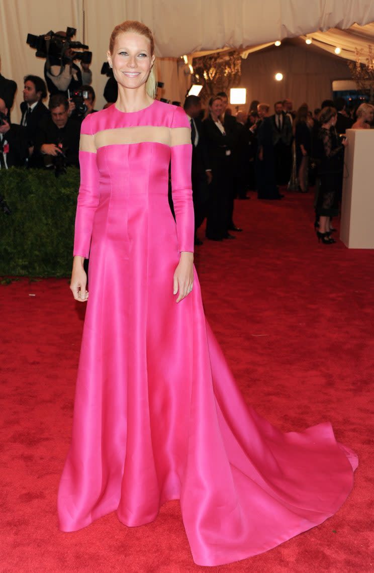 Paltrow in Valentino at the Met Gala in 2013. (Photo: AP)