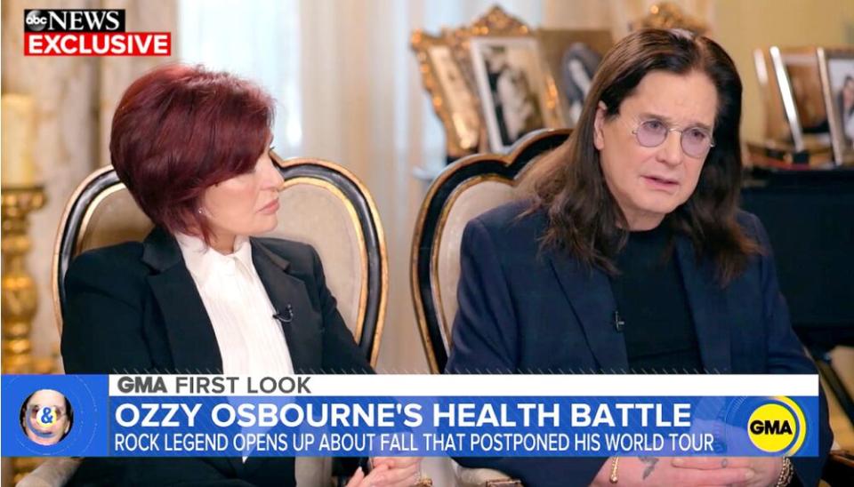 Sharon and Ozzy Osbourne on GMA Jan. 21.