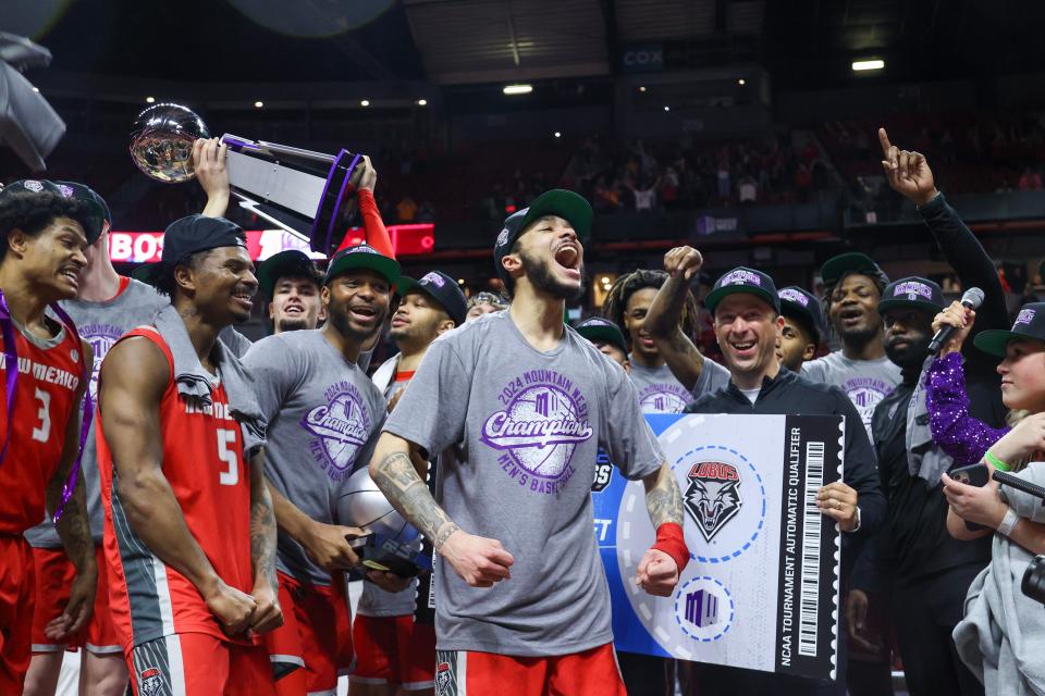 Jaelen House will look to lead the New Mexico Lobos past the Clemson Tigers in the first round of the men's NCAA Tournament.