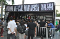 Fans queuing up for merchandise