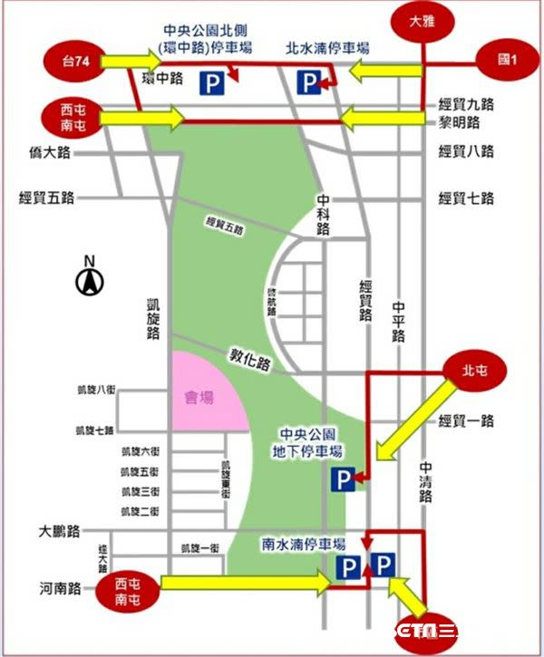 交通動線規劃圖。（圖／翻攝畫面）