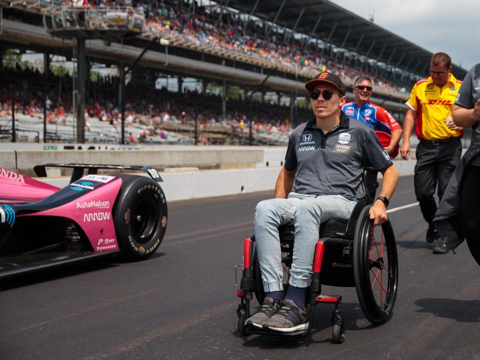 It's been a long road back to the car for Robert Wickens, who will drive in Friday's BMW Endurance Challenge.