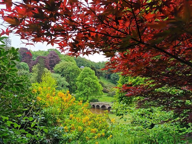 <p>Immerse yourself in over 300 years of history in the tranquil grounds of Stourhead garden in the Warminster area of Wiltshire. Boasting 2,650 acres of chalk downs, woods and farmland, the grounds here are teeming with wildlife. At its centre is a stunning landscaped garden with a show-stopping lake, a domed grotto, a pantheon, a Palladian bridge and the iconic circular Temple of Apollo.</p><p><a href="https://www.instagram.com/p/CCOOA8sg_0O/?utm_source=ig_embed&utm_campaign=loading" rel="nofollow noopener" target="_blank" data-ylk="slk:See the original post on Instagram;elm:context_link;itc:0;sec:content-canvas" class="link ">See the original post on Instagram</a></p>