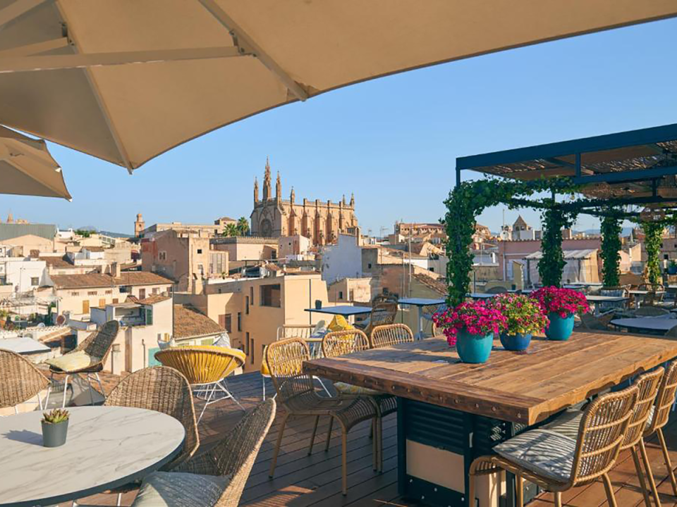 The rooftop terrace has stunning views of the city, and hosts a large infinity pool (Booking.com)