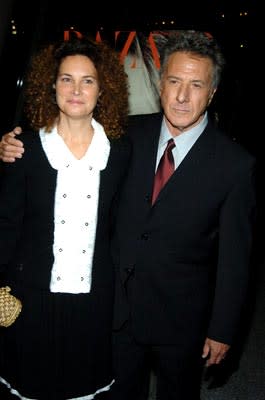 Dustin Hoffman with his wife at the New York premiere of Miramax Films' Finding Neverland