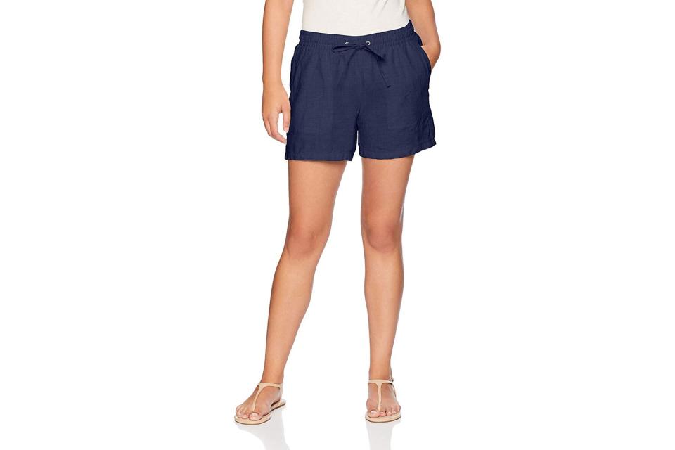 Navy linen shorts