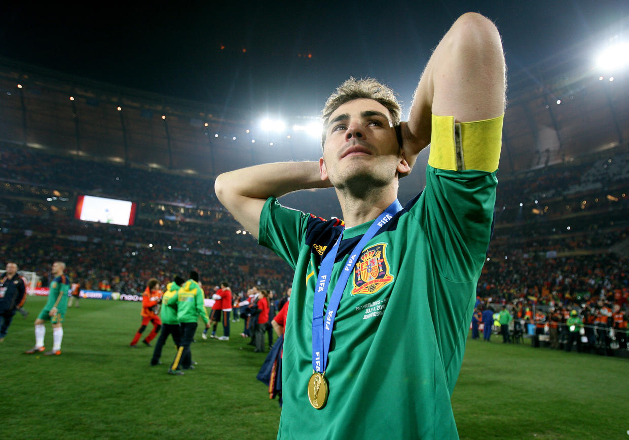 Iker Casillas, tras ganar el mundial de 2010 (Photo by Mike Egerton - PA Images via Getty Images)