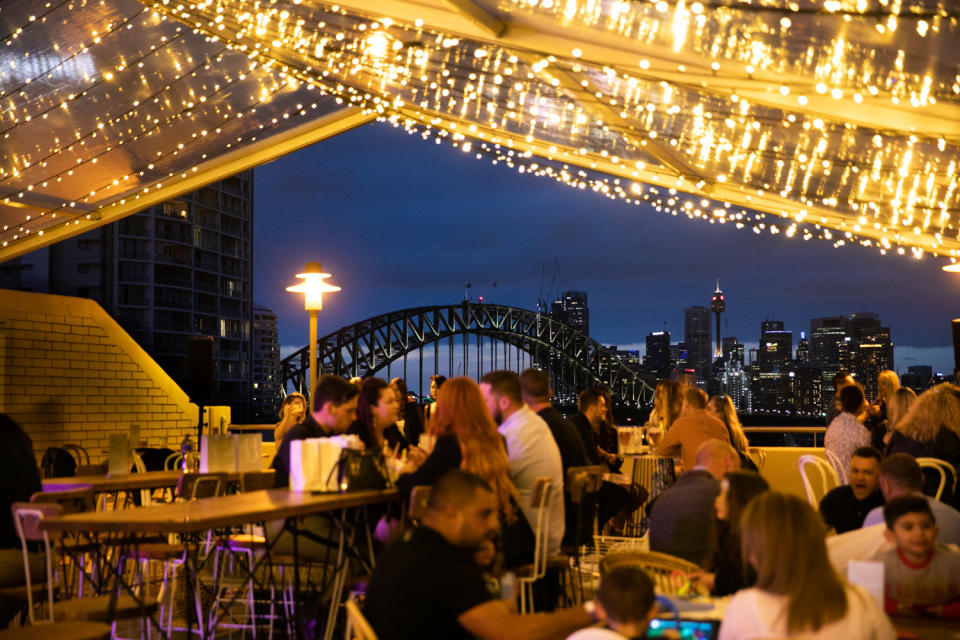 view of the harvour bridge from View hotel in North Sydney 