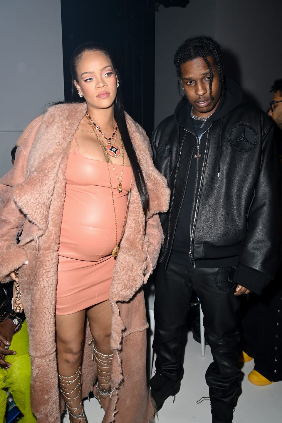 9) Rihanna and ASAP Rocky attend the Off-White AW22 Show at Paris Fashion Week, February 2022