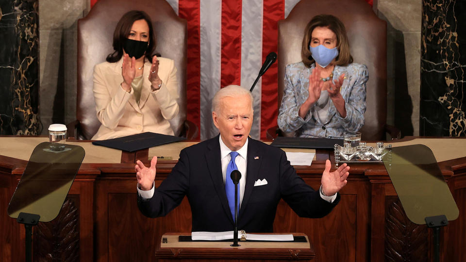 Kamala Harris, Joe Biden and Nancy Pelosi