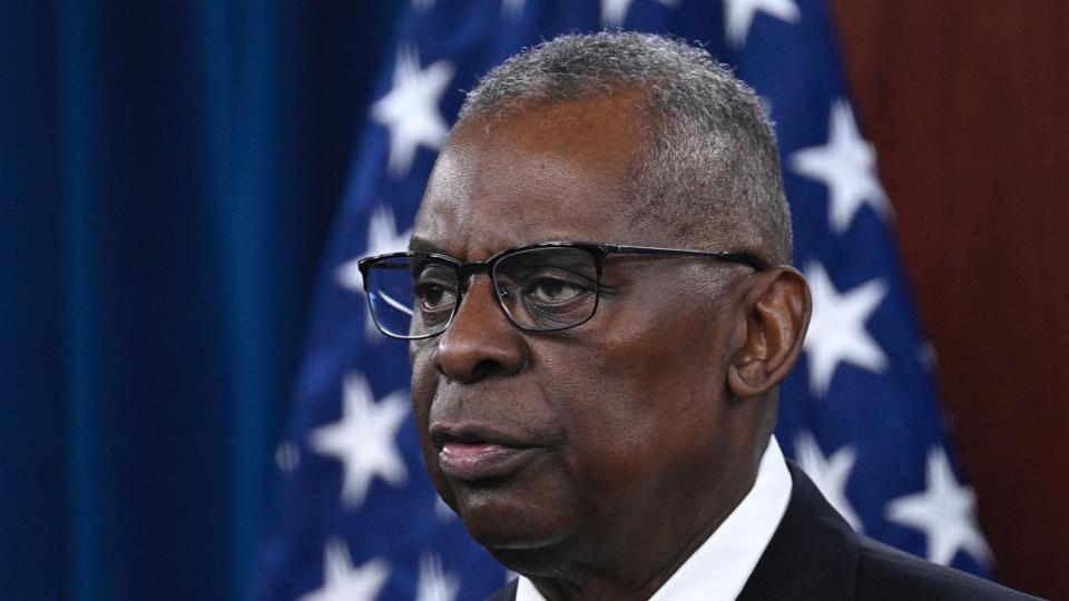 PHOTO: Defense Secretary Lloyd Austin speaks during a press conference at the Pentagon in Washington, D.C., on Feb. 1, 2024.  (Andrew Caballero-Reynolds/AFP via Getty Images, FILE)