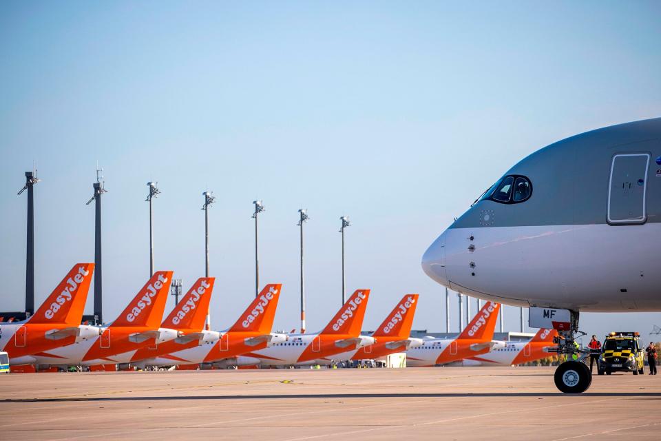 EasyJet planes landed at Berlin's airport "Berlin Brandenburg Airport