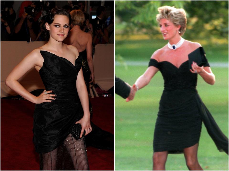 kristen stewart, diana black dress