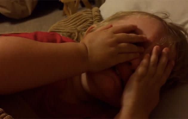 The little boy was so overwhelmed he burst into tears. Photo: YouTube