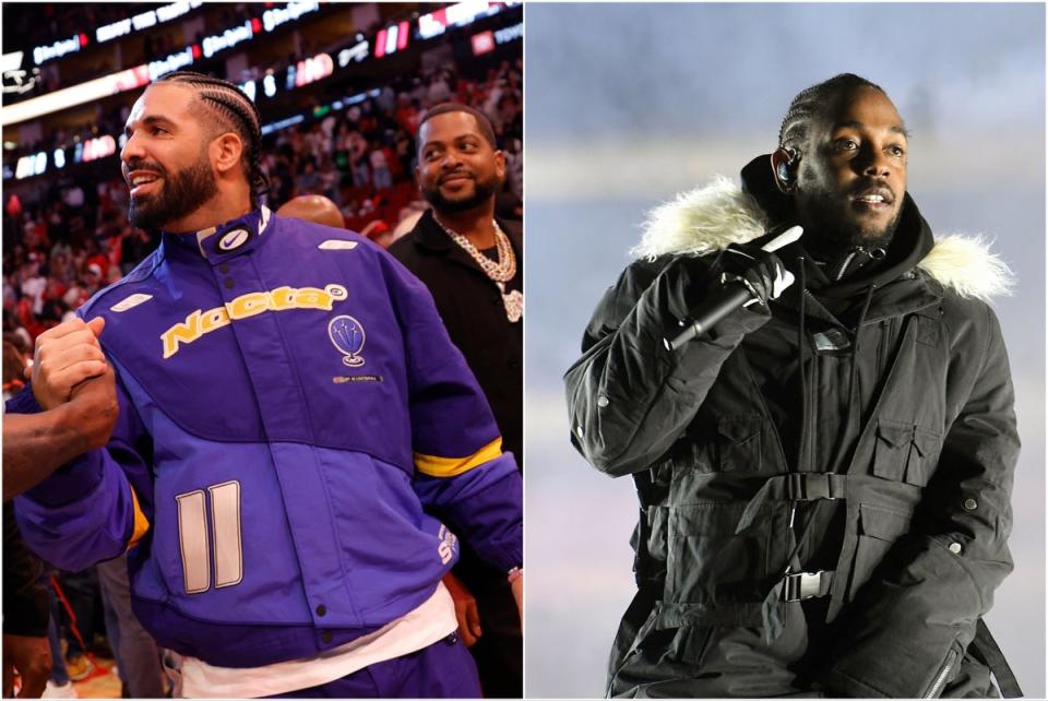 Fans were convinced Kendrick Lamar took a swipe at Drake allegedly using a ghostwriter (Getty)