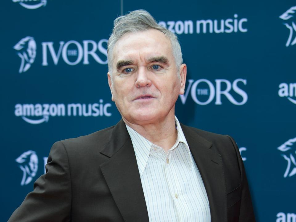 Morrissey attends The Ivors at Grosvenor House in May 2023 (Getty Images)