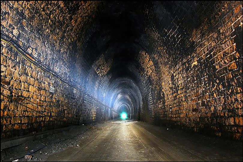 Inside the disused Standedge tunnel