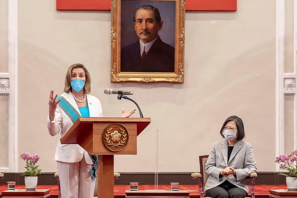 Pelosi was given Taiwan’s highest civilian award during her visit to Taipei (Taiwan Presidential Office)