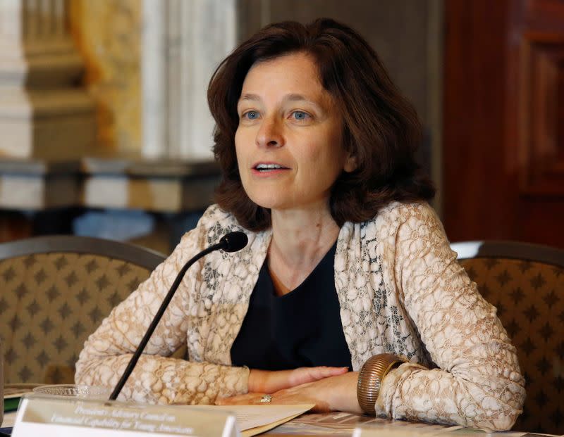 FILE PHOTO: Deputy Treasure Secretary Raskin participates in an open meeting of the President's Advisory Council on Financial Capability for Young Americans in Washington