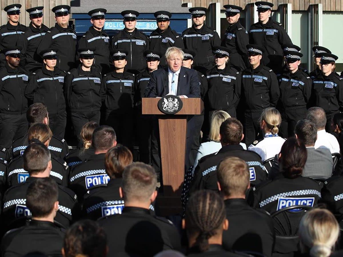 Boris Johnson launched the police uplift campaign in 2019
