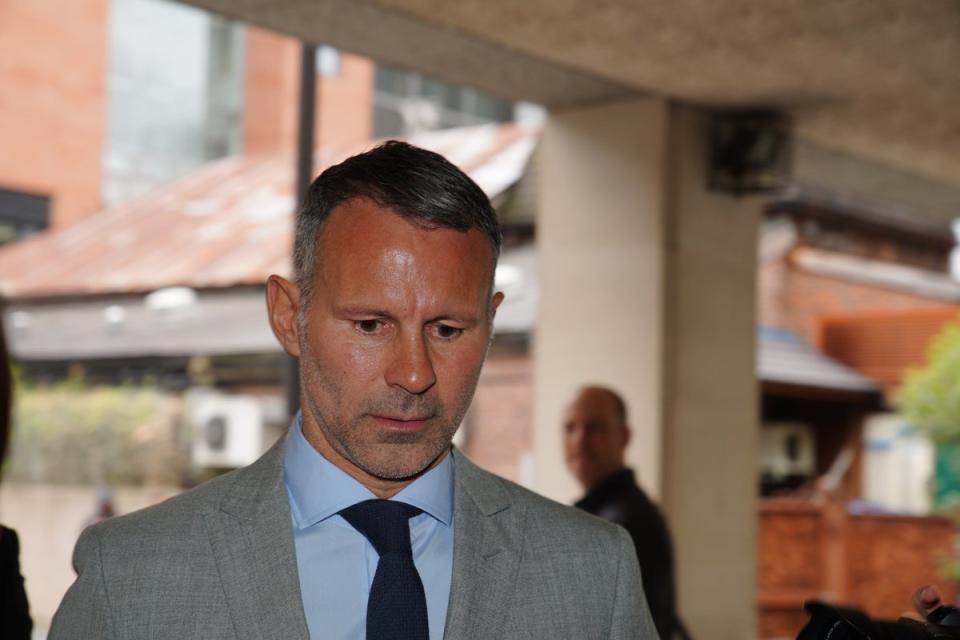 Ryan Giggs arrives at Manchester Crown Court (Peter Byrne/PA) (PA Wire)