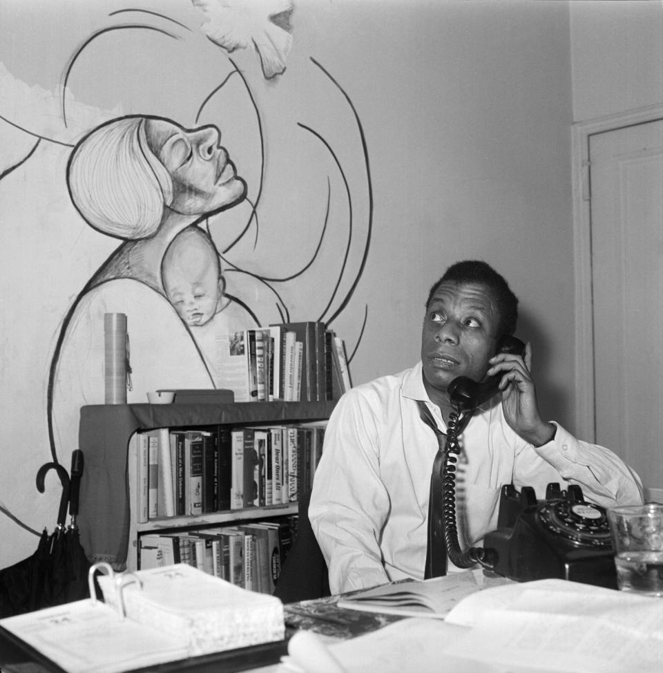 <p>Writer James Baldwin was born and raised in Harlem, but lived all across New York City during his life. This photo was taken in 1963, the year he published <em><a href="https://www.amazon.com/Fire-Next-Time-Modern-Library-dp-0679601511/dp/0679601511/?tag=syn-yahoo-20&ascsubtag=%5Bartid%7C10051.g.38873302%5Bsrc%7Cyahoo-us" rel="nofollow noopener" target="_blank" data-ylk="slk:The Fire Next Time;elm:context_link;itc:0;sec:content-canvas" class="link ">The Fire Next Time</a>.</em></p>