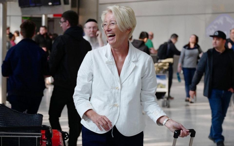 Emma Thompson arrives at Heathrow  - JOAL