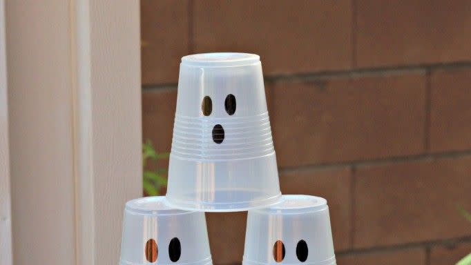 halloween party games ghost stacking game