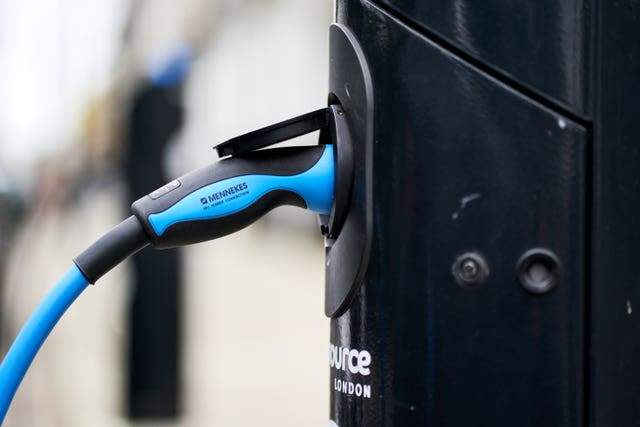 A Source London EV charging point in central London (John Walton/PA)