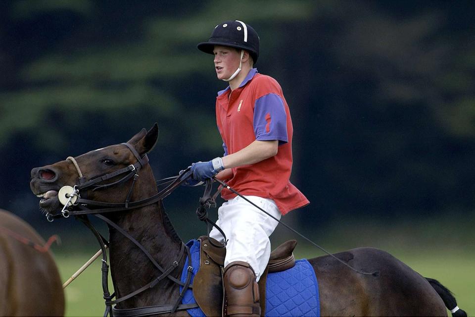 Prince Harry Playing Polo At Cirencester In Gloucestershire. His Team Won The Match.