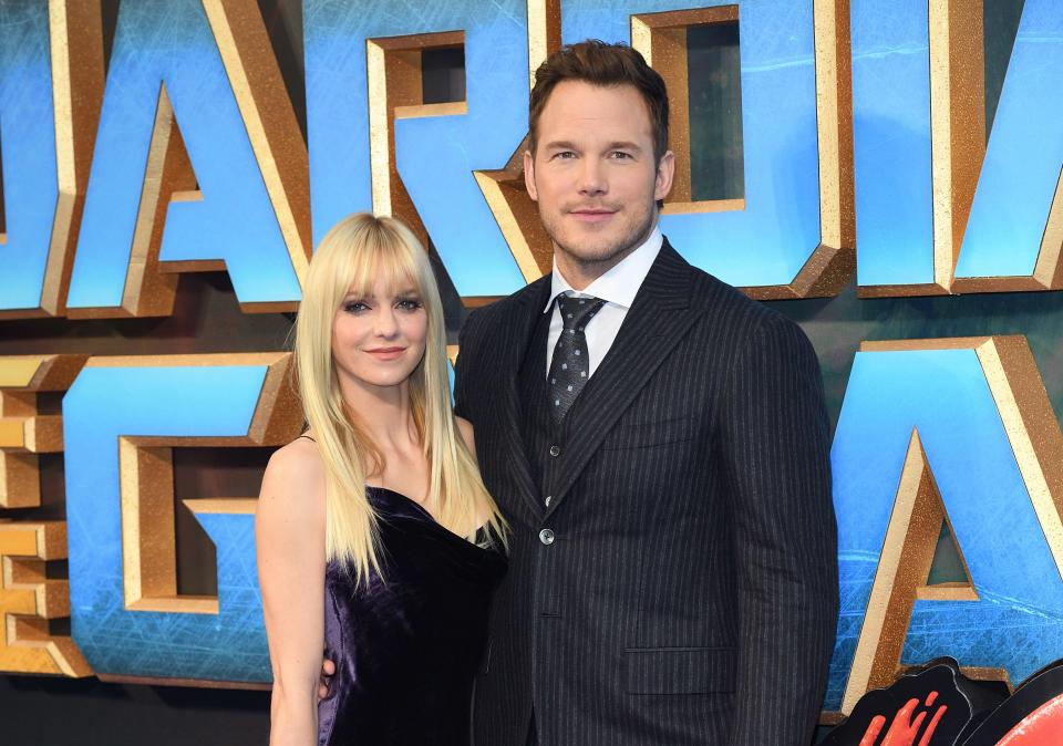 Anna Faris and Chris Pratt attend a screening of "Guardians of the Galaxy Vol. 2" in 2017 in London. (Photo: Karwai Tang via Getty Images)