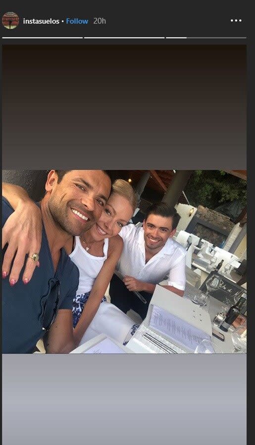 Mark Consuelos and Kelly Ripa with son Michael