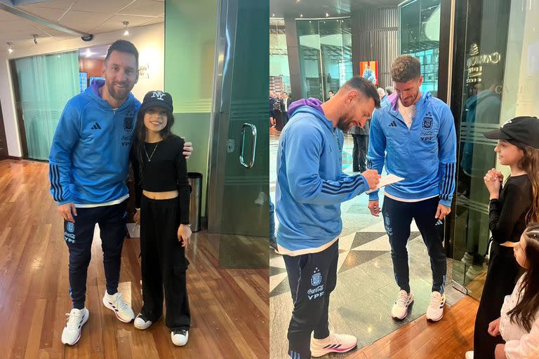 Las fotos de las hijas de Carlos Lampe con Lionel Messi y Rodrigo De Paul