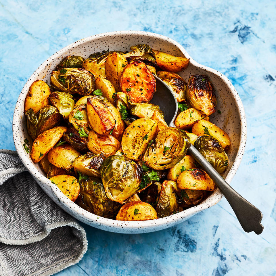 Roasted Brussels Sprouts & Potatoes