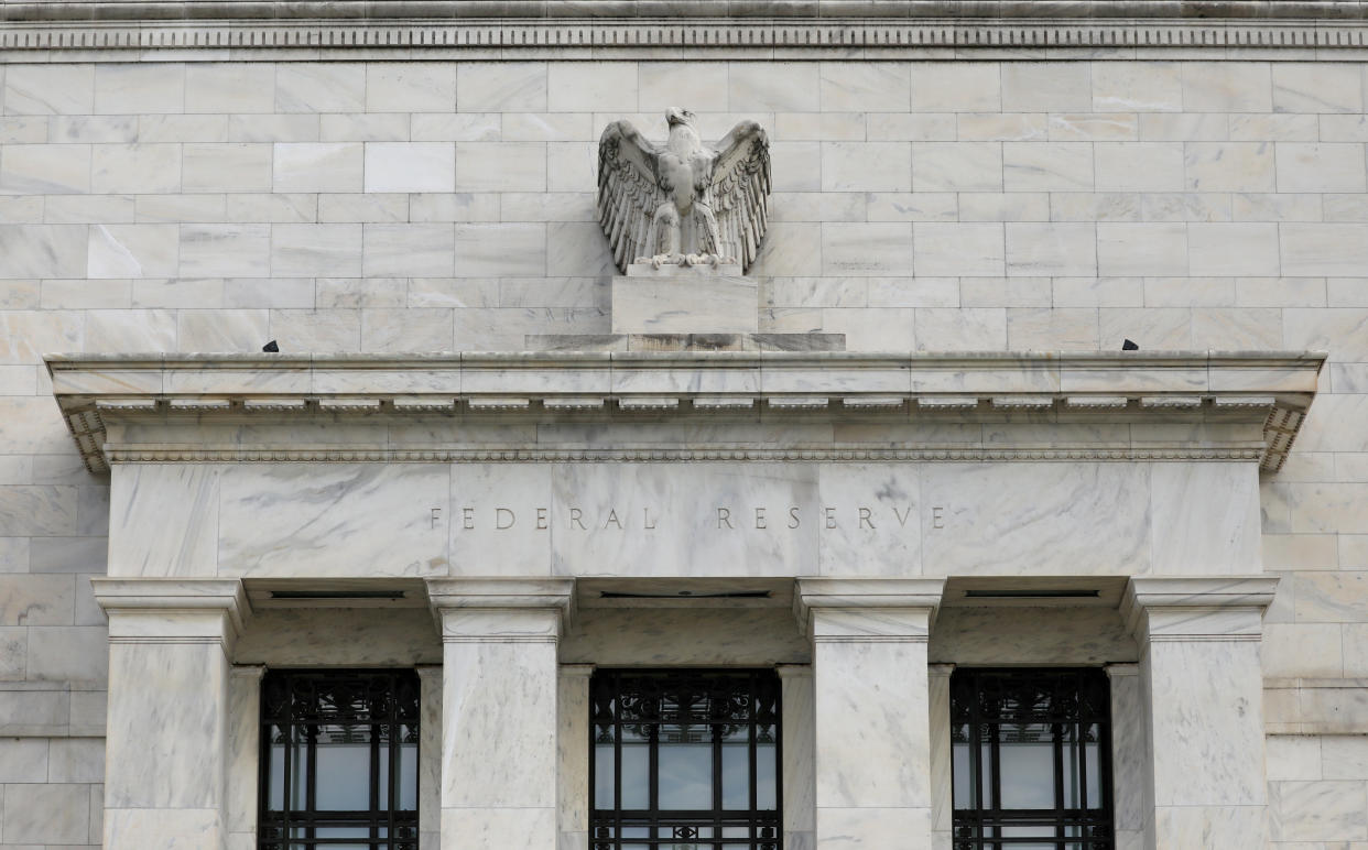 FILE PHOTO: The Federal Reserve building is pictured in Washington, DC, U.S., August 22, 2018. REUTERS/Chris Wattie/File Photo/File Photo/File Photo/File Photo