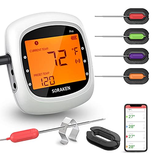 Soraken Wireless Meat Thermometer with 4 Probes