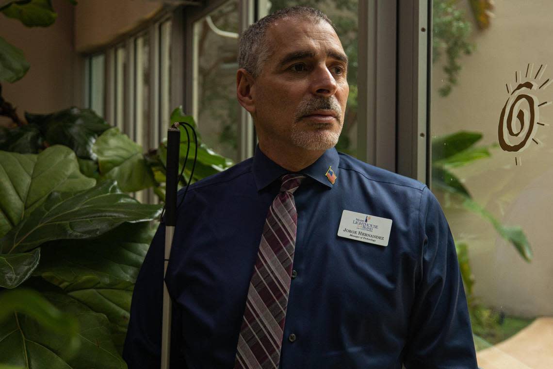 Jorge Hernandez, technology manager at Miami Lighthouse Center for the Blind and Visually Impaired, oversees its training processes. It has trained hundreds for employment. ‘We provide not just the training, but we also provide that support once they are working,’ he says.