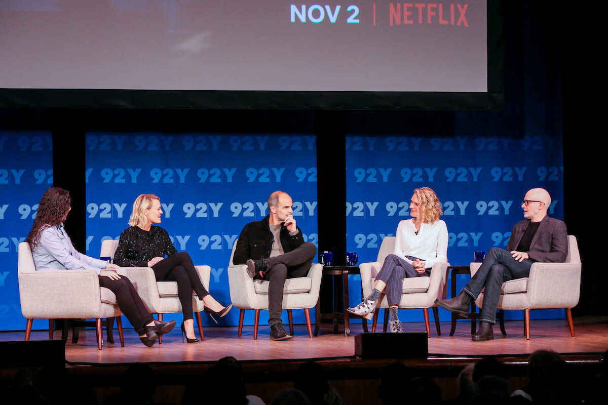 Robin Wright, Michael Kelly, Melissa Gibson and Frank Pugliese appear at New York's 92Y to chat "House of Cards." (Photo: Maricela Magana/ Michael Priest Photography)