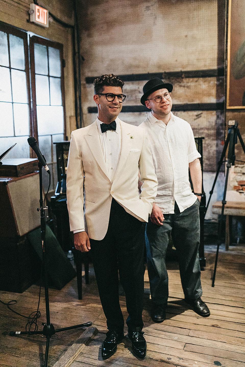 Saul and his best man, Michael, waiting for the ceremony to begin.