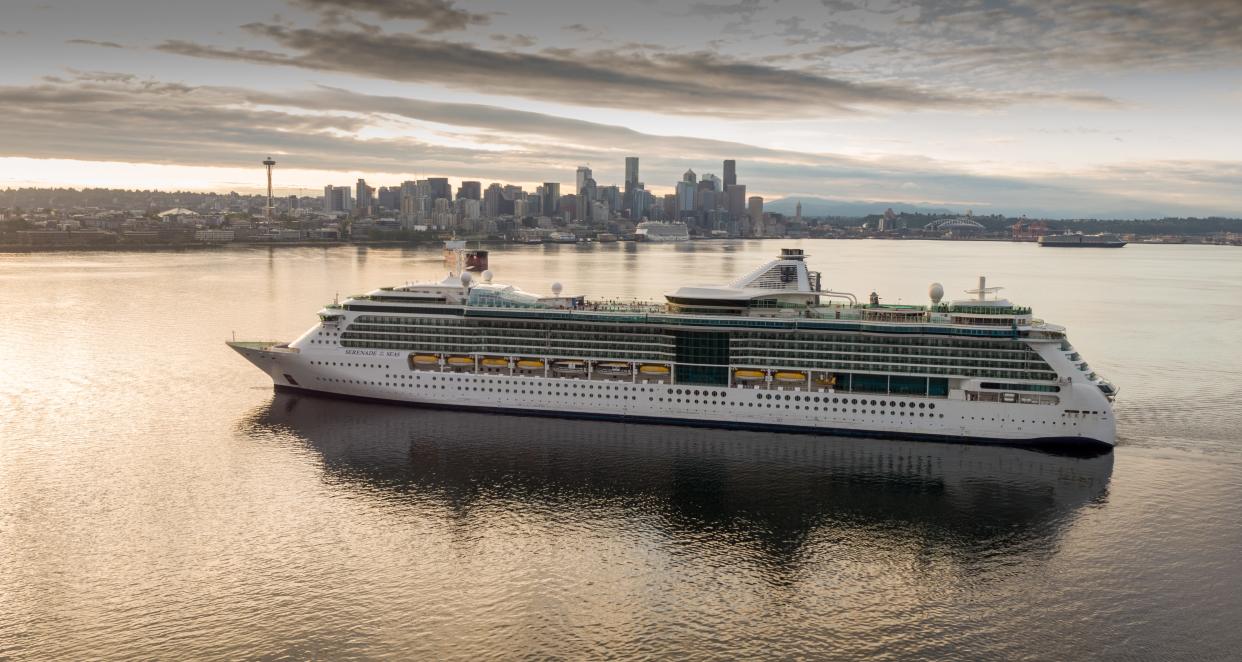 Royal Caribbean's Serenade of the Seas arrives in Seattle on July 17, 2021