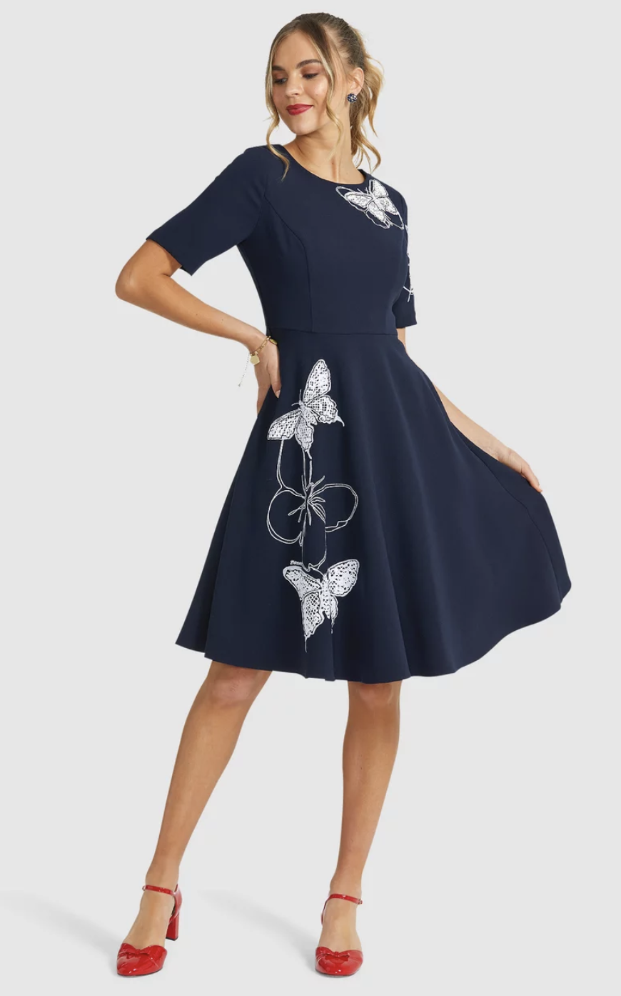 Review, Flutter By Embroidered Dress, $369.95