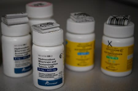 FILE PHOTO: Bottles of several opioid based medication at a pharmacy in Portsmouth