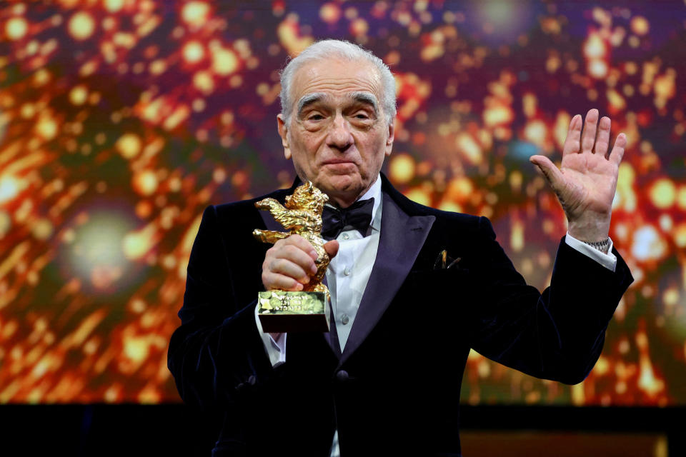 馬丁史柯西斯獲頒柏林影展終身成就榮譽金熊獎。（圖／路透）