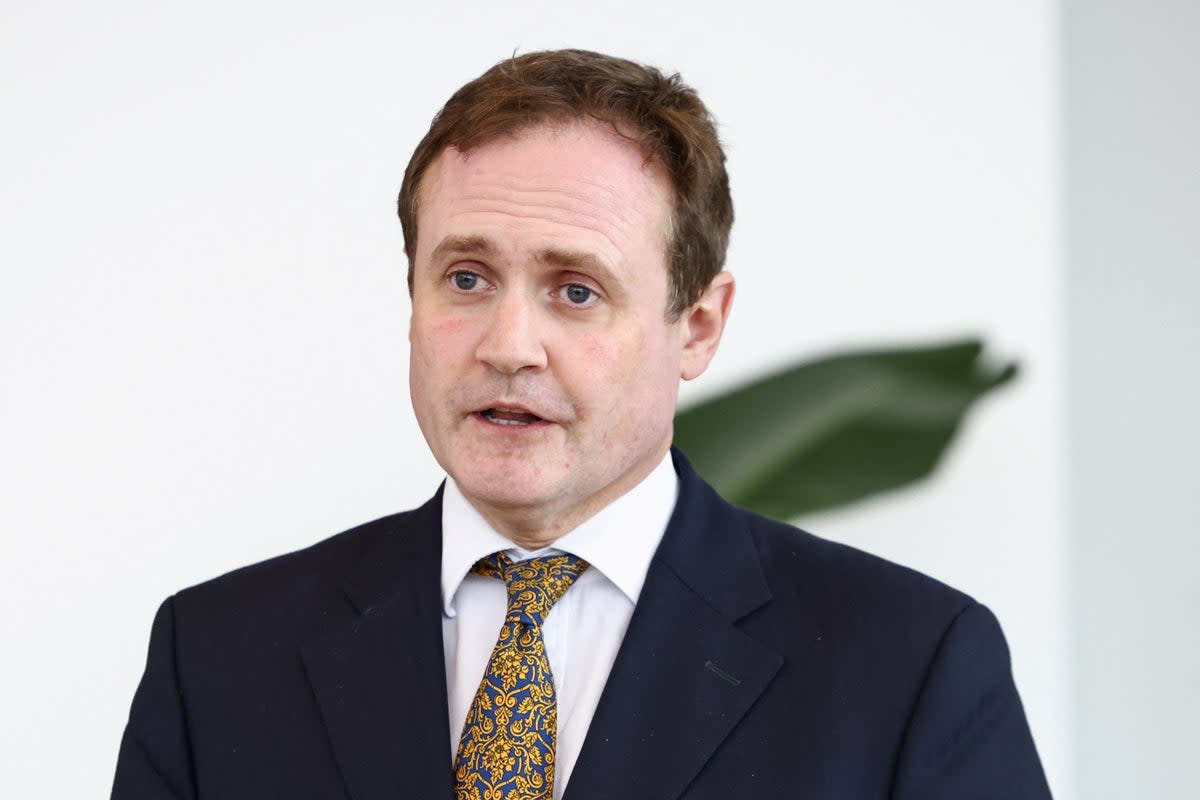 Former Tory leadership contender Tom Tugendhat has disclosed he is in Kyiv as Ukraine marks 31 years since it declared independence from the Soviet Union (Henry Nicholls/PA) (PA Wire)