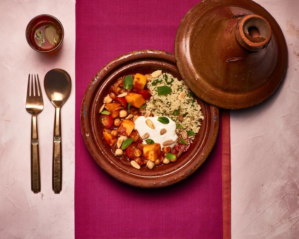 This wholesome tagine is filled with chickpeas and butternut squash (Gousto)