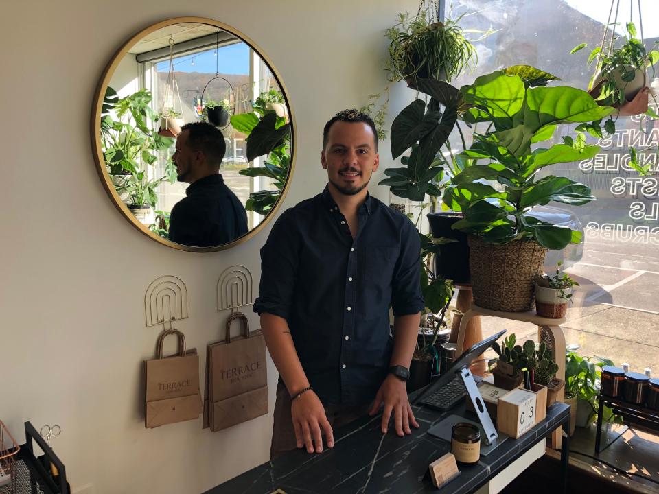 Dontae Mears has returned to where he grew up to found and open Terrace New York at 96 Main St. in Hornell. Terrace is an eco-friendly, sustainable business that produces and sells home goods, personal care items and house plants.