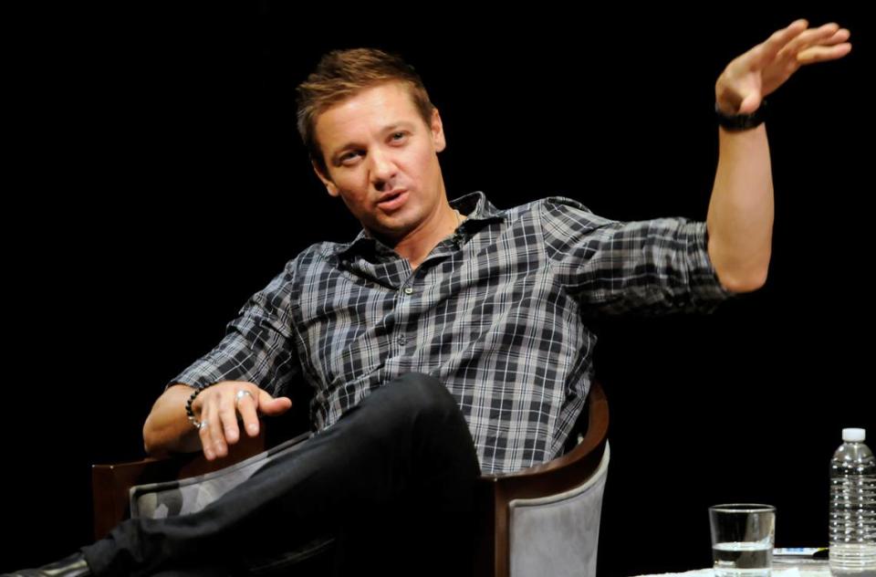 Jeremy Renner is pictured during an interview in 2010 at the Gallo Center in Modesto.