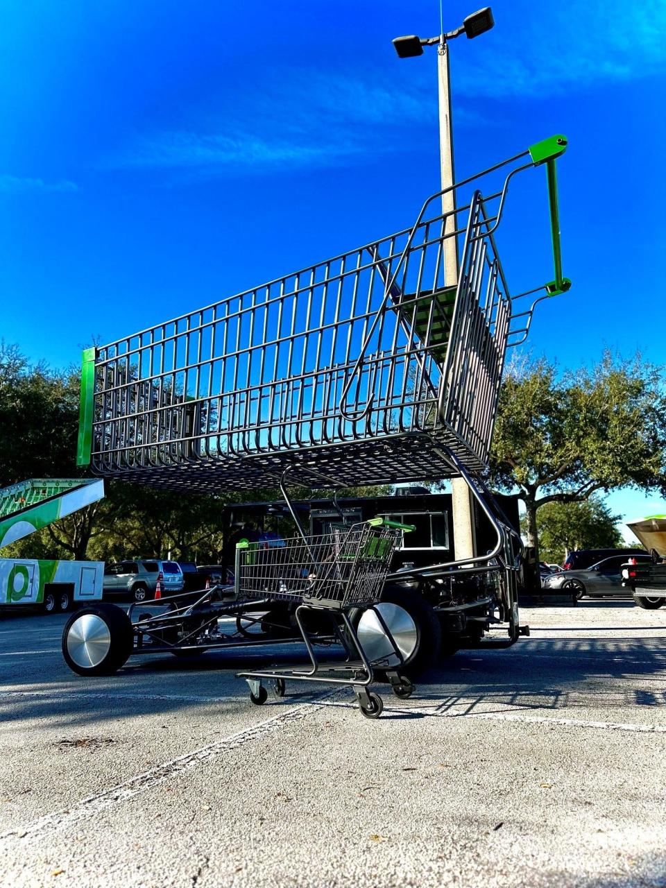 This giant Publix shopping cart was seen cruising the streets of Viera on April 18 in honor of the opening of the area's newest grocery store.