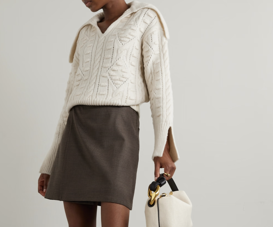 SEA Cele cable-knit wool sweater. (PHOTO: Net-A-Porter)